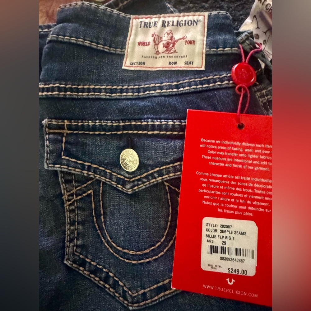 True Religion BECCA MID RISE BIG T BOOTCUT JEAN  Size 29 - BRAND NEW WITH TAG